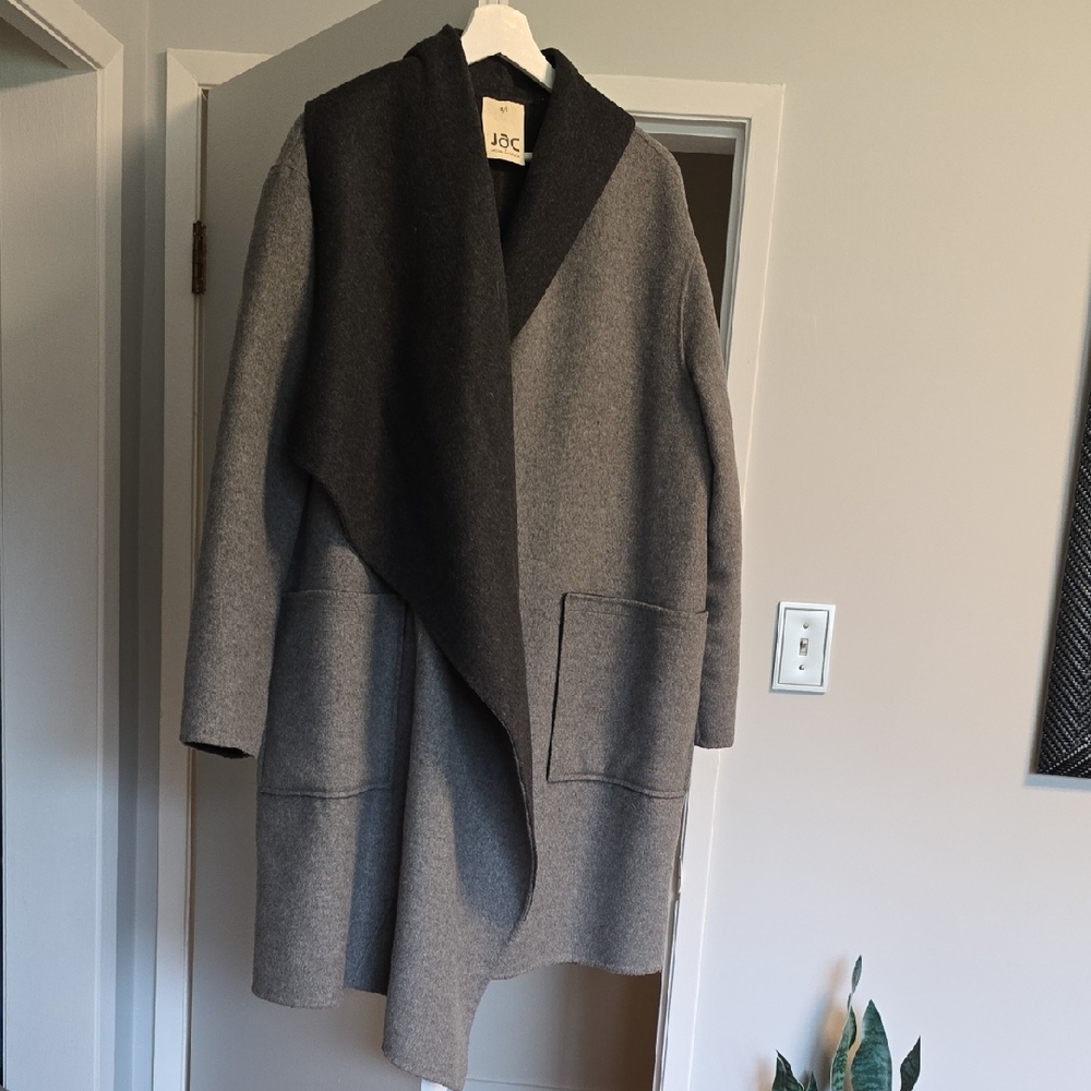 Women's Two-Tone Gray Coat